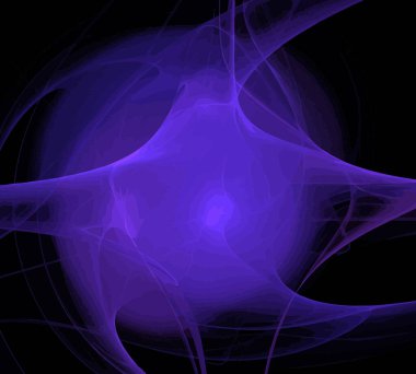 Siyah Renk Üzerine Bir Dijital Fraktal Resmi