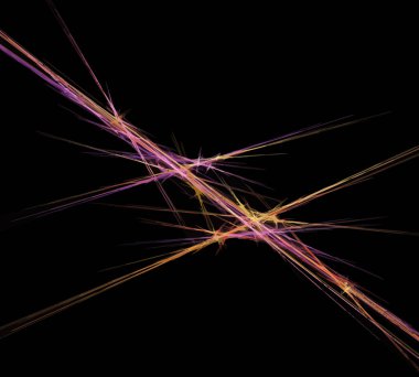 Siyah Renk Üzerine Bir Dijital Fraktal Resmi