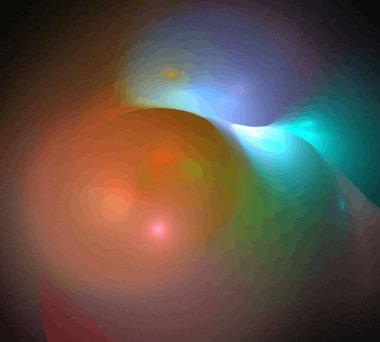 Siyah Renk Üzerine Bir Dijital Fraktal Resmi