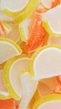 çok renkli meyve jölesi