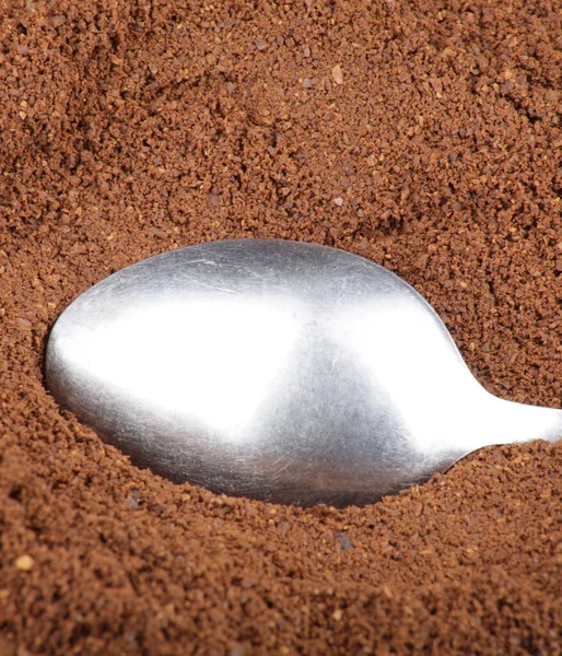 Milled Coffee One Teaspoon — Stock Photo, Image