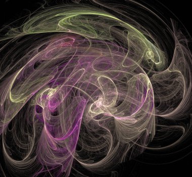 Dijital fraktal resimlerinden birinin resmi