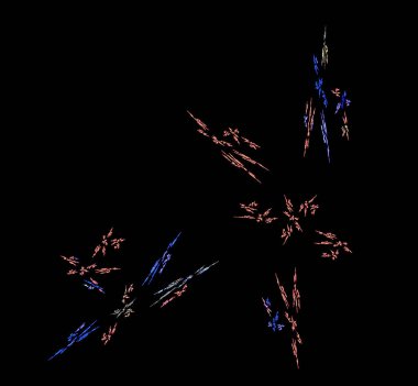 Dijital fraktal resimlerinden birinin resmi