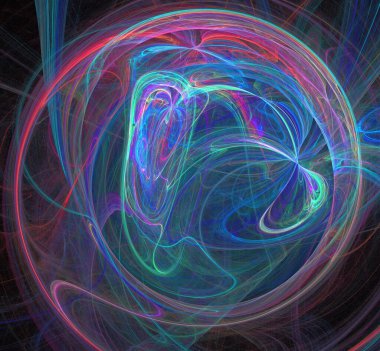 Dijital fraktal resimlerinden birinin resmi