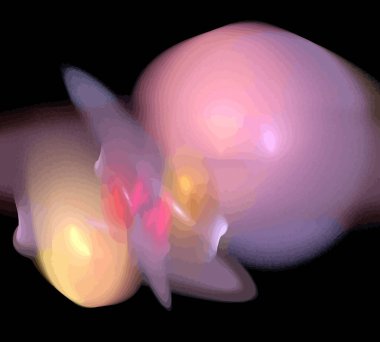 Siyah Renk Üzerine Bir Dijital Fraktal Resmi