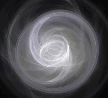 Siyah Renk Üzerine Bir Dijital Fraktal Resmi