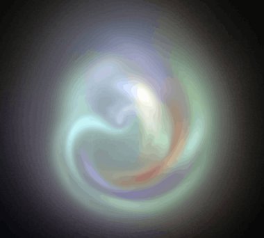 Siyah Renk Üzerine Bir Dijital Fraktal Resmi