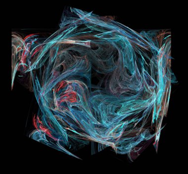 Dijital fraktal resimlerinden birinin resmi