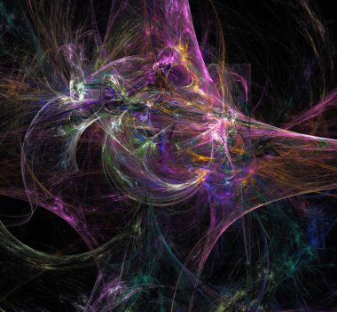 Dijital fraktal resimlerinden birinin resmi