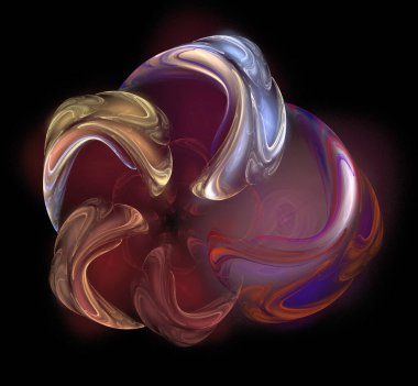 Dijital fraktal resimlerinden birinin resmi