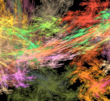 Dijital fraktal resimlerinden birinin resmi