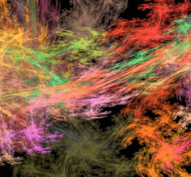 Dijital fraktal resimlerinden birinin resmi