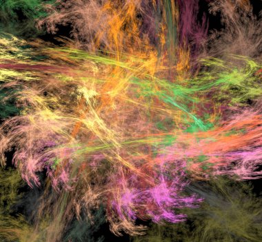 Dijital fraktal resimlerinden birinin resmi