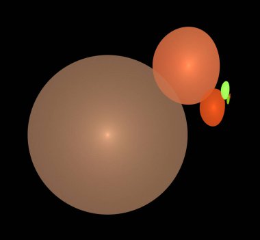 Dijital fraktal resimlerinden birinin resmi