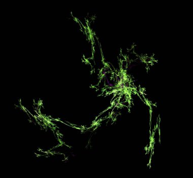 Dijital fraktal resimlerinden birinin resmi