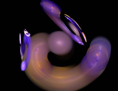 Siyah Renk Üzerine Bir Dijital Fraktal Resmi