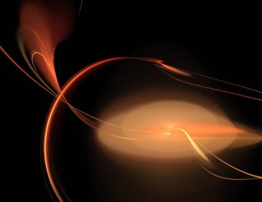 Siyah Renk Üzerine Bir Dijital Fraktal Resmi