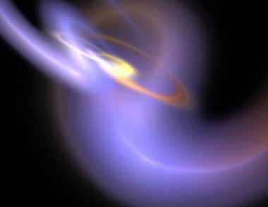 Siyah Renk Üzerine Bir Dijital Fraktal Resmi