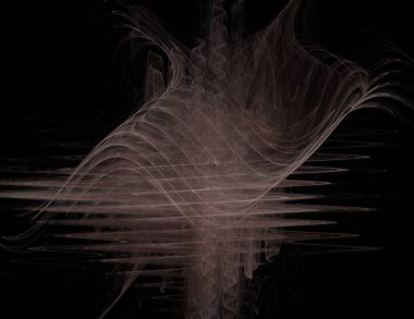 Siyah Renk Üzerine Bir Dijital Fraktal Resmi