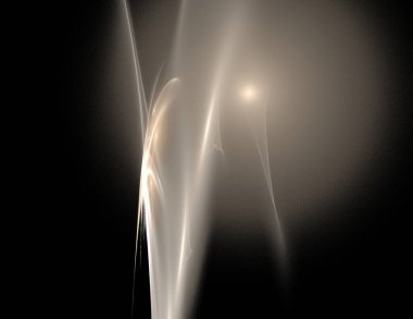 Siyah Renk Üzerine Bir Dijital Fraktal Resmi