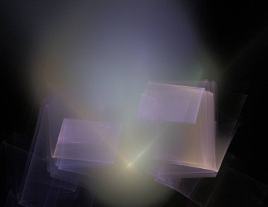 Siyah Renk Üzerine Bir Dijital Fraktal Resmi