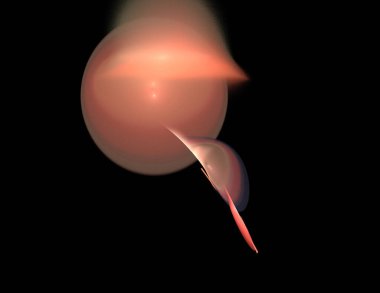 Siyah Renk Üzerine Bir Dijital Fraktal Resmi