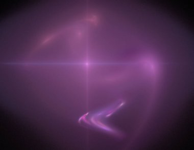 Siyah Renk Üzerine Bir Dijital Fraktal Resmi