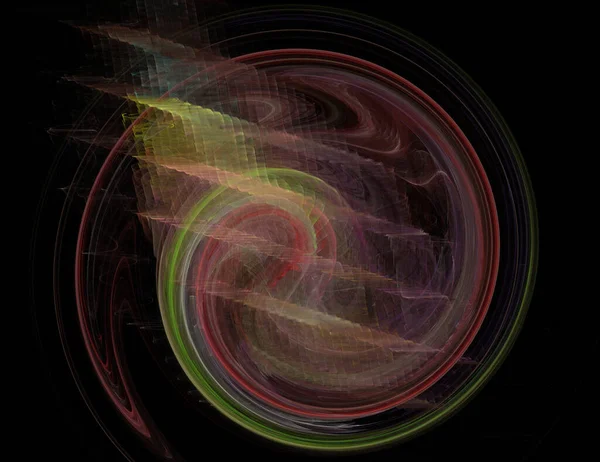 Siyah Renk Üzerine Bir Dijital Fraktal Resmi