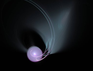 Siyah Renk Üzerine Bir Dijital Fraktal Resmi