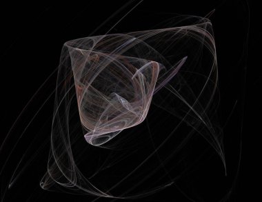 Siyah Renk Üzerine Bir Dijital Fraktal Resmi