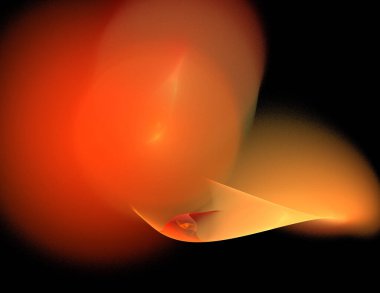 Siyah Renk Üzerine Bir Dijital Fraktal Resmi