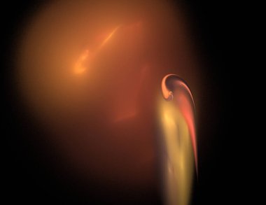 Siyah Renk Üzerine Bir Dijital Fraktal Resmi