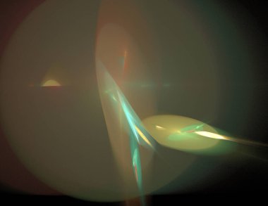 Siyah Renk Üzerine Bir Dijital Fraktal Resmi