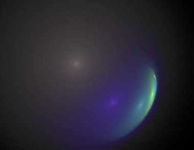 Siyah Renk Üzerine Bir Dijital Fraktal Resmi