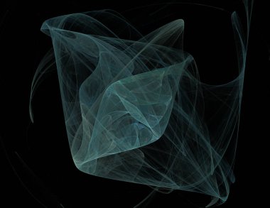 Siyah Renk Üzerine Bir Dijital Fraktal Resmi