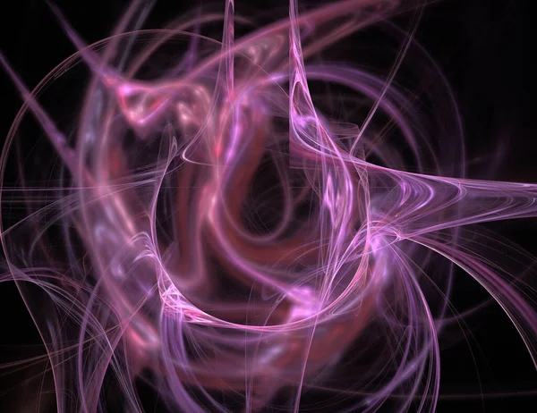 Siyah Renk Üzerine Bir Dijital Fraktal Resmi