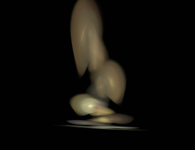 Siyah Renk Üzerine Bir Dijital Fraktal Resmi