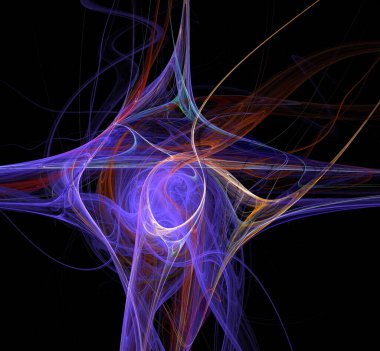 Dijital fraktal resimlerinden birinin resmi