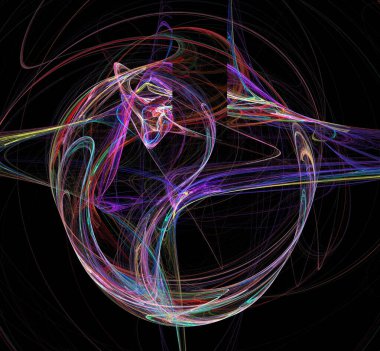 Dijital fraktal resimlerinden birinin resmi