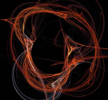 Dijital fraktal resimlerinden birinin resmi