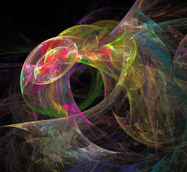 Dijital fraktal resimlerinden birinin resmi