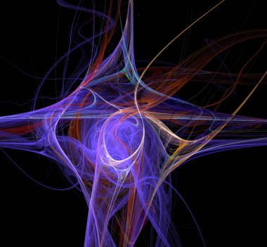 Dijital fraktal resimlerinden birinin resmi