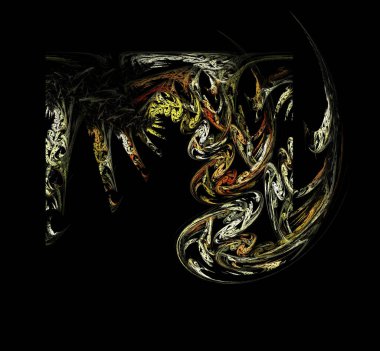 Dijital fraktal resimlerinden birinin resmi