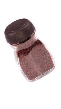 Bir kavanoz Anlık Kahve izole edildi.