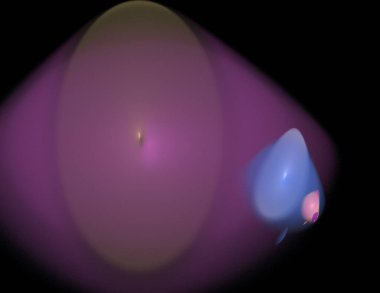 Siyah Renk Üzerine Bir Dijital Fraktal Resmi