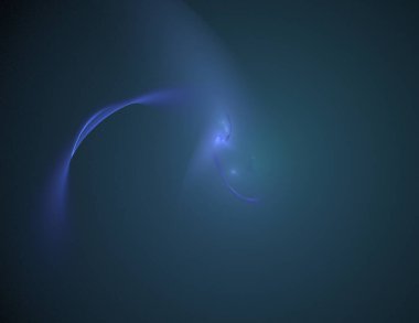 Siyah Renk Üzerine Bir Dijital Fraktal Resmi