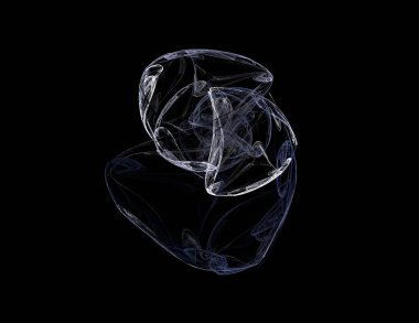 Siyah Renk Üzerine Bir Dijital Fraktal Resmi