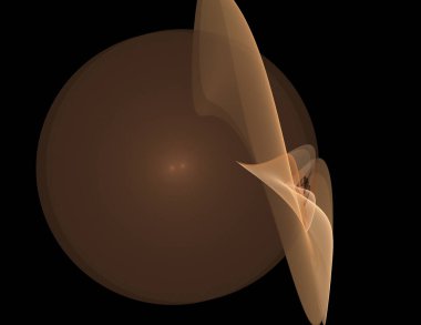 Siyah Renk Üzerine Bir Dijital Fraktal Resmi