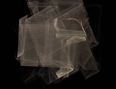 Siyah Renk Üzerine Bir Dijital Fraktal Resmi