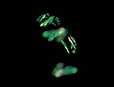 Siyah Renk Üzerine Bir Dijital Fraktal Resmi